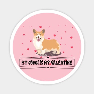 cute corgi valentine lover Magnet